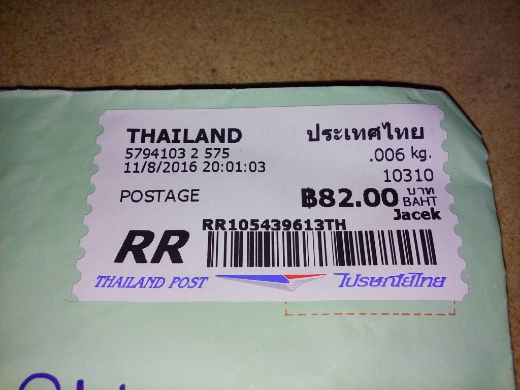 list z Tajlandii